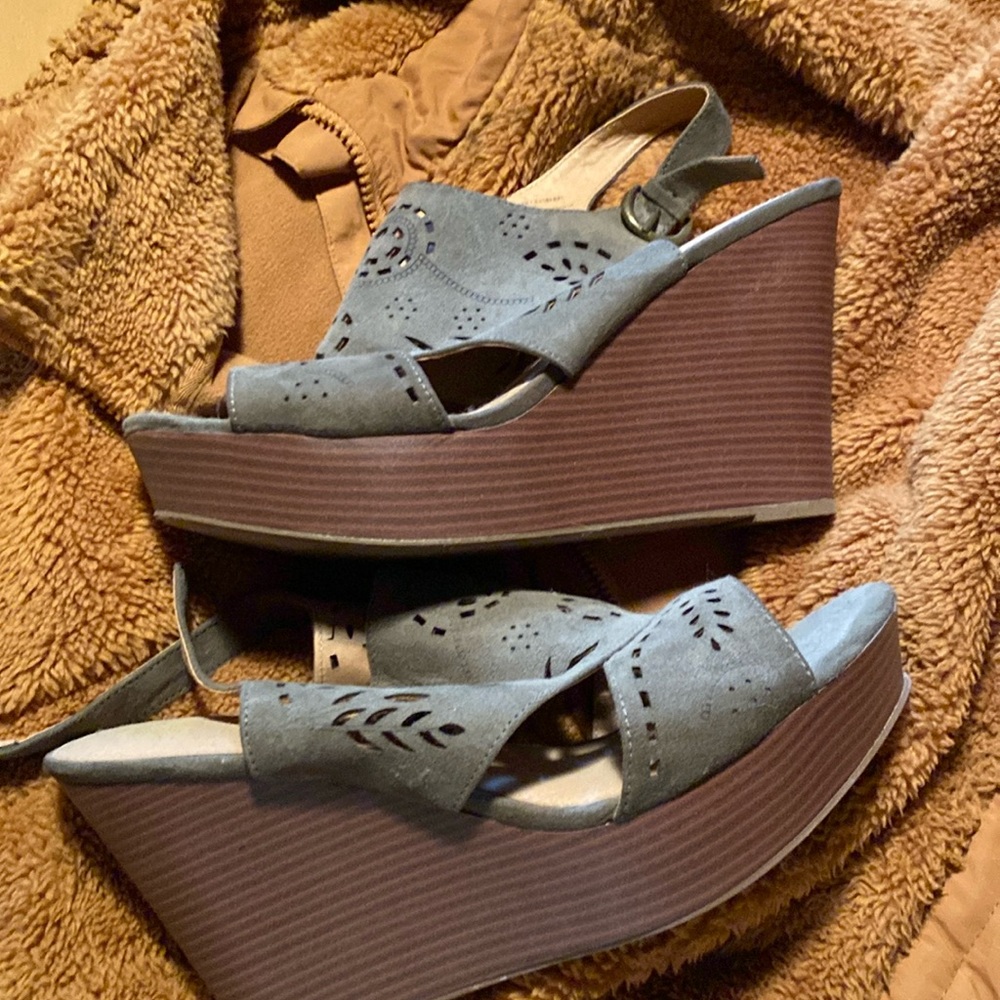 Olive Green Wedges